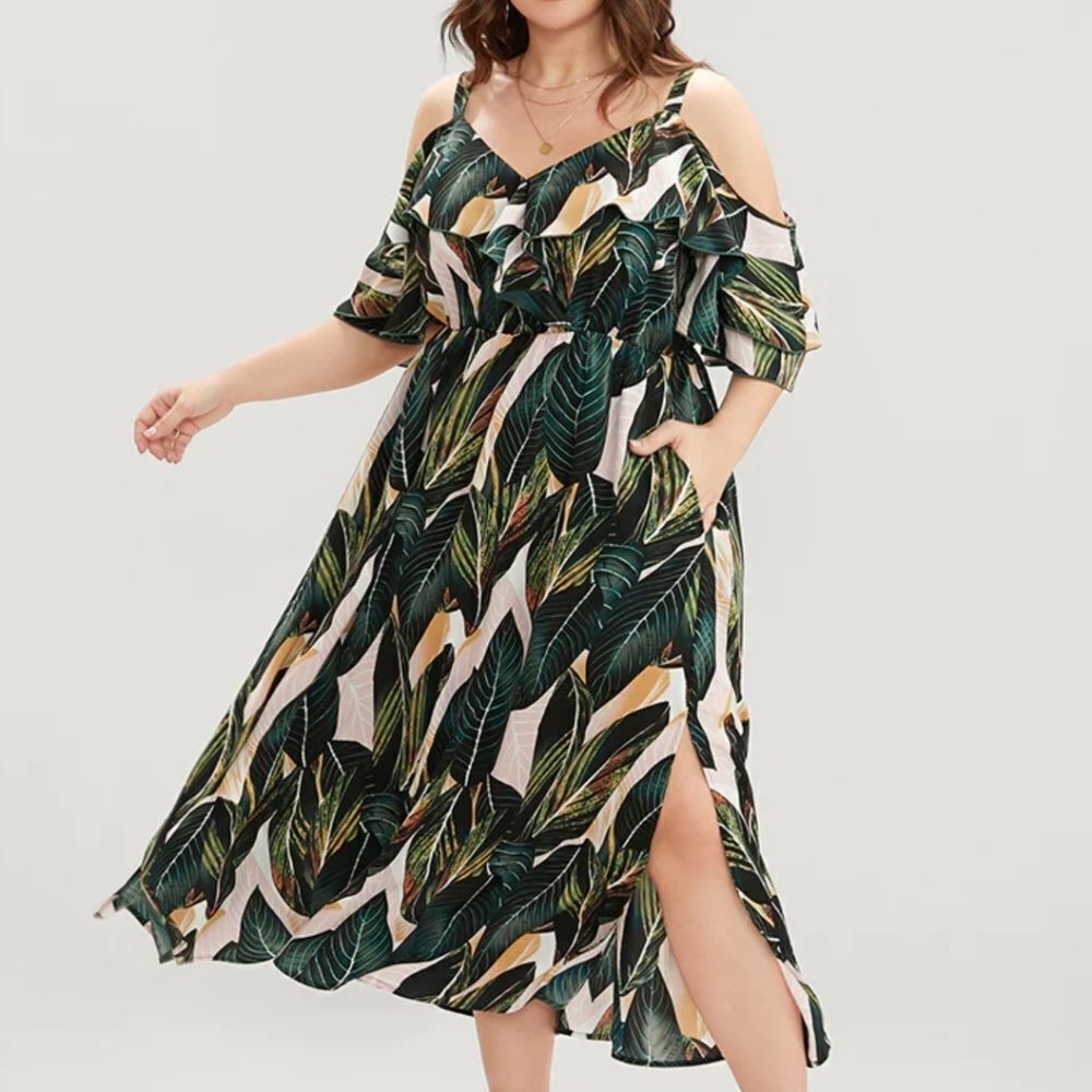 NWT Bloomchic tropical floral dress 10 Boho Vacation